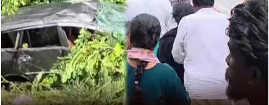 கொடைக்கானல் மலைப்பாதையில் கார் பள்ளத்தில் கவிழ்ந்து விபத்து – 4 பேர் காயம்