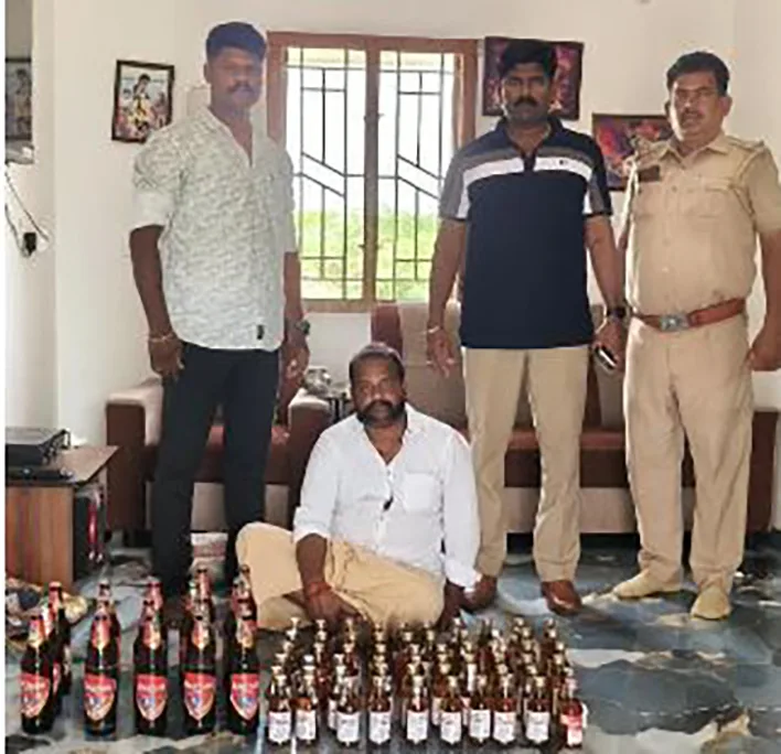 சட்டவிரோதமாக மதுவிற்பனை செய்தவர் கைது - 77 மதுபாட்டில்கள் பறிமுதல்